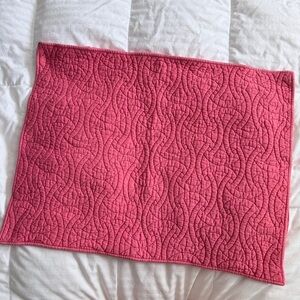Trina Turk Raspberry Scallop Quilted Pillow Sham Standard Size Pink